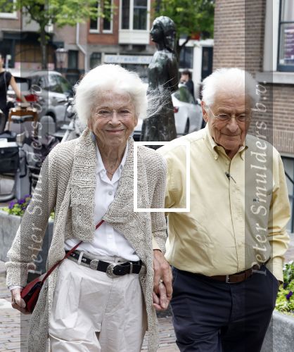 Amsterdam 7 augustus 2025
Herdenkingsdienst Derk Sauer in de westerkerk . Sonja Barend en haar man Abel Cahen
