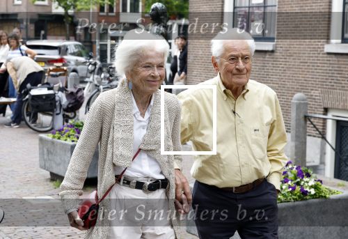 Amsterdam 7 augustus 2025
Herdenkingsdienst Derk Sauer in de westerkerk . Sonja Barend en haar man Abel Cahen