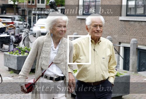 Amsterdam 7 augustus 2025
Herdenkingsdienst Derk Sauer in de westerkerk . Sonja Barend en haar man Abel Cahen