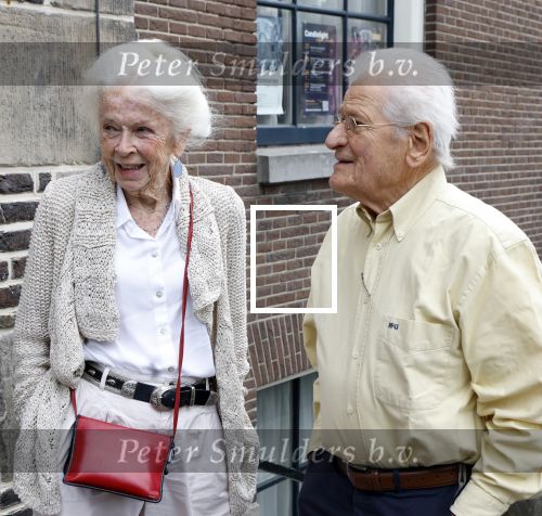 Amsterdam 7 augustus 2025
Herdenkingsdienst Derk Sauer in de westerkerk . Sonja Barend en haar man Abel Cahen