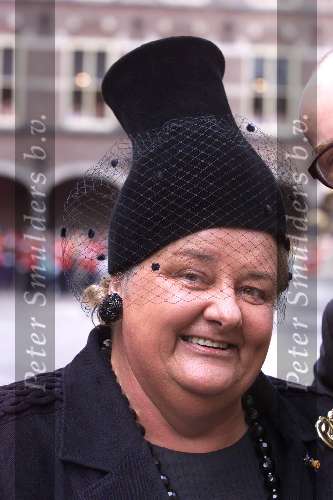 Den Haag 21 september 1999
derde dinsdag in september
Prinsjesdag
Erica Terpstra met hoedje