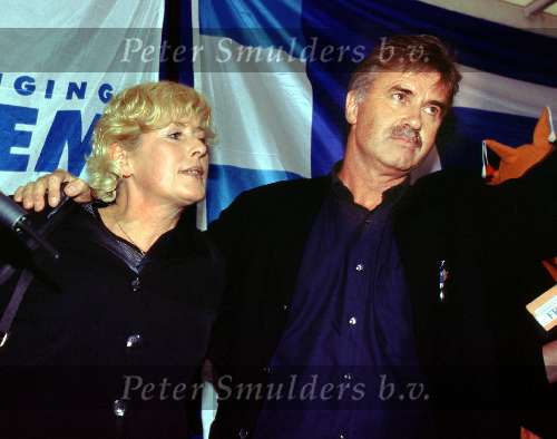 Guus Hiddink met vrouw Ini