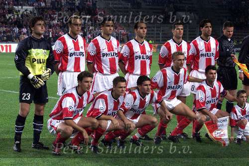 Eindhoven 21 September 1999
PSV-Valencia voorronde Champions League 1999/2000,
Eindstand 1-1
PSV elftal