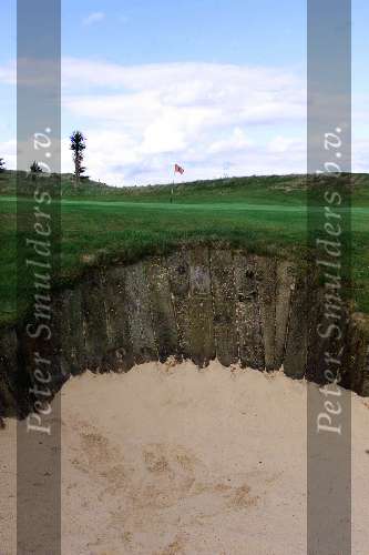 Maandag 13 September 1999
The European Golfclub
Golfen Ierland
At Brittas Bay in Wicklow 
Potbunkers met houten bielzen