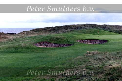 Maandag 13 September 1999
The European Golfclub
Golfen Ierland
At Brittas Bay in Wicklow 
Speciale potbunkers gemaakt van bielzen