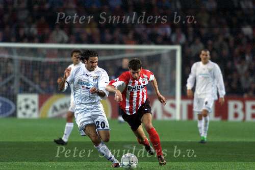 Eindhoven 26 september 2001
PSV - Lazio Roma
Kezman in duel met Fiore