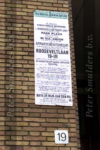 Amsterdam 1 september 2001
Huis van Singh Varma wordt verkocht per executie.