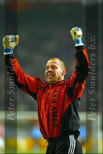 Amsterdam 10 april 2002
AJAX-PSV 3-0
Fred Grim blij