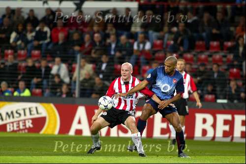 Eindhoven 25 september 2002
PSV-Arsenal 0-4
Thierry Henry en Kasper Bogelund
