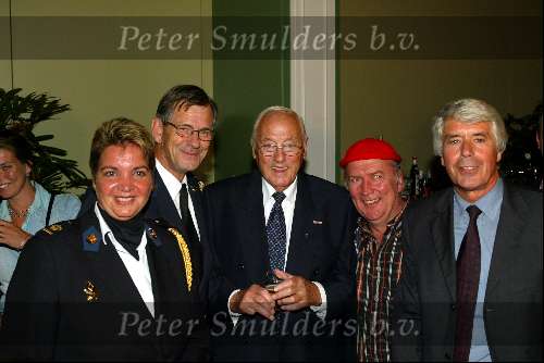 Amsterdam 16 september 2003
Feest 80e verjaardag Appie Baantjer in hotel Krasnapolsky
Jelle Kuiper Harrie Slinger en  Klaas Wilting