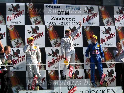 Zandvoort 21 september 2003
Bernd Schneider  met Christijan Albers