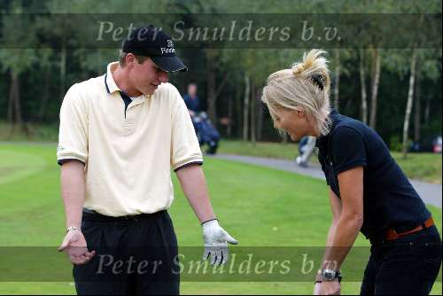 Apeldoorn 9 september 2003
Golftournooi van de ronnie tober foundation op golfbaan de scherpenberg
Adriaan Kok en Dorien Ouborg