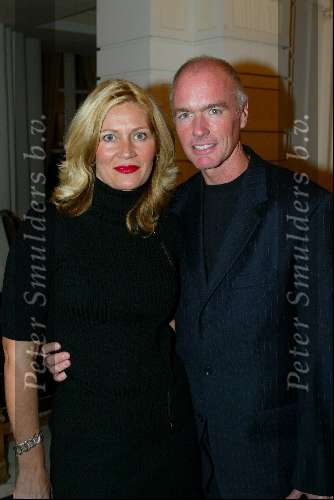 Amsterdam 9 mei 2003
Modeshow Frans Molenaar in amstel hotel.
Ferdi Bolland met vrouw