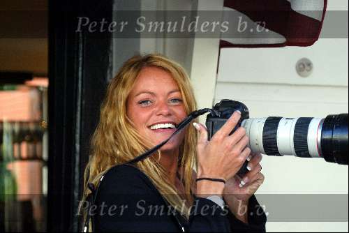 Amsterdam 12 september 2003
Inge de Bruijn  foto camera op pc hooftstraat