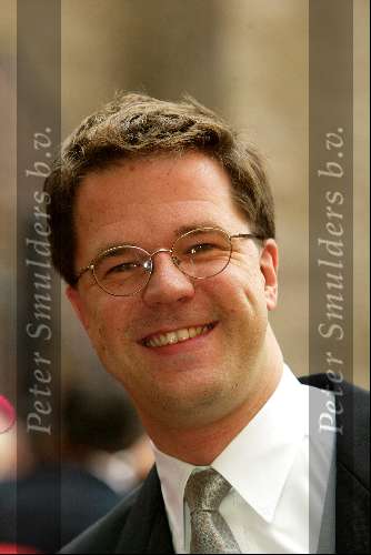 Den Haag 16 september 2003
Prinsjesdag 2003 .ministers en staatsecretarissen met hoedjes
Staatssecretaris Mark Rutte