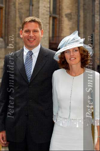 Den Haag 16 september 2003
Prinsjesdag 2003 .ministers en staatsecretarissen met hoedjes
Medie v d Laan met man