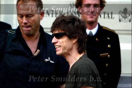 Amsterdam 22 september 2003
Mick Jagger verlaat het amstel hotel