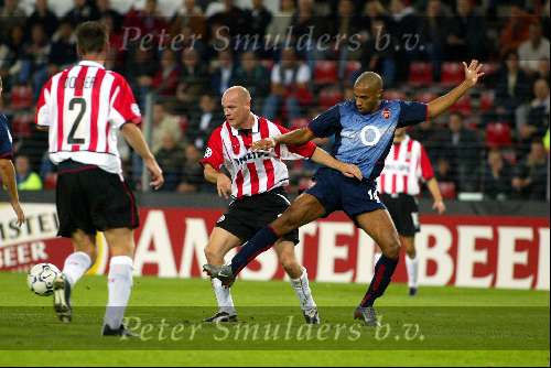 Eindhoven 25 september 2002
PSV-Arsenal 0-4
Thierry Henry en Kasper Bogelund