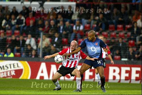 Eindhoven 25 september 2002
PSV-Arsenal 0-4
Thierry Henry en Kasper Bogelund