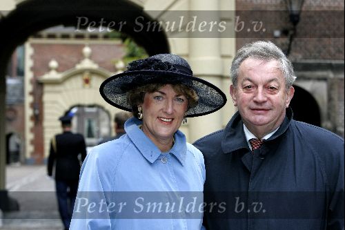 Den Haag 21 september 2004
Gerrit Brackx met vrouw met  hoed bij Prinsjesdag