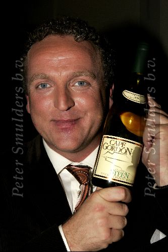 Amsterdam 21 september 2004
Presentatie wijnen Gordon in hotel Blakes.
Gordon fles wijn  Cape Gordon