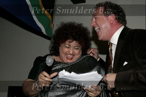 Amsterdam 21 september 2004
Presentatie wijnen Gordon in hotel Blakes.
Gordon met ambassadeur Zuid Afrika