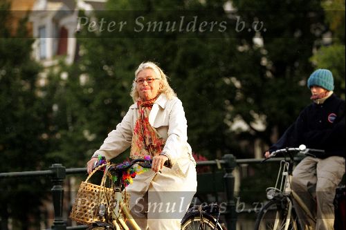 Amstelveen 24 september 2004
Herma Krabbe op fiets