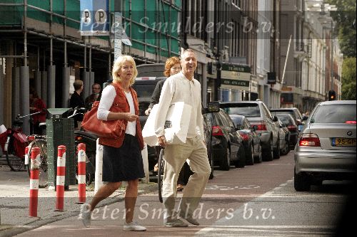 Amsterdam 11 september 2004
Johan Cruyff met zijn vrouw op pc hooftstraat