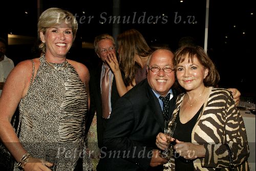 Monaco 10 september 2004
Modeshow Monique Collignon in Grimaldi. 
Therese Steinmetz met Joop Braakhekke en Ellen Brusse