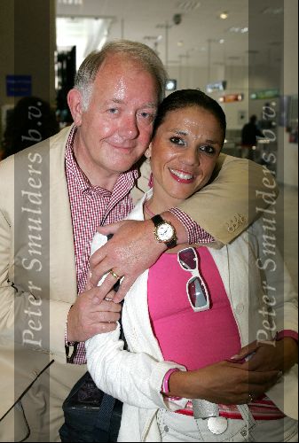Nice 10 september 2004
Leontien v Moorsel met Gerard Ruiter van Lancaster op vliegveld