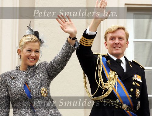 Den Haag 21 september 2004
Prinses Maxima en Prins Willem Alexander op bordes paleis Noordeinde
Prinsjesdag 2004