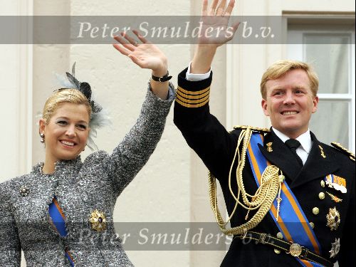 Den Haag 21 september 2004
Prinses Maxima en Prins Willem Alexander op bordes paleis Noordeinde
Prinsjesdag 2004