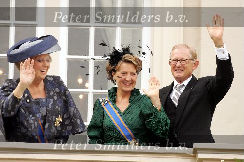 Den Haag 21 september 2004
Prinsjesdag 2004
Prinses Margriet en Pieter v Vollenhoven en Koningin Beatrix