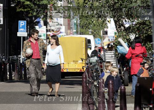 Amsterdam 17 september 2005
Beau v Erven Dorens met zijn vrouw Selly en hun kinderen Bram Thijn en Bobby