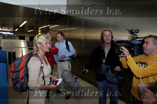 Schiphol 19 september 2005
Caroline Tensen vertrekt naar kilimajaro met 3 heren Hans Robert en Titus Kramer.