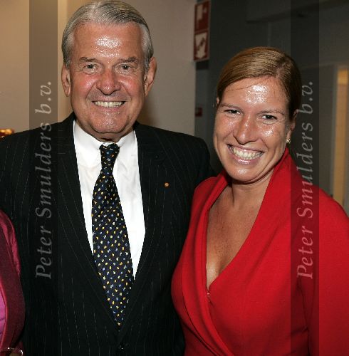 Amsterdam 8 september 2005
Modeshow Monique Collignon.
Jaap Rost Onnes met dochter(r)