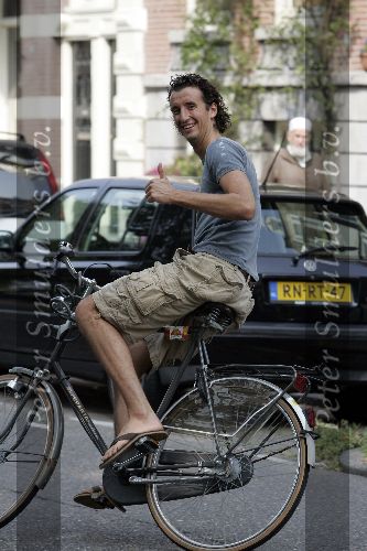 Amsterdam 3 september 2005
Jan Joost v Gangelen op fiets