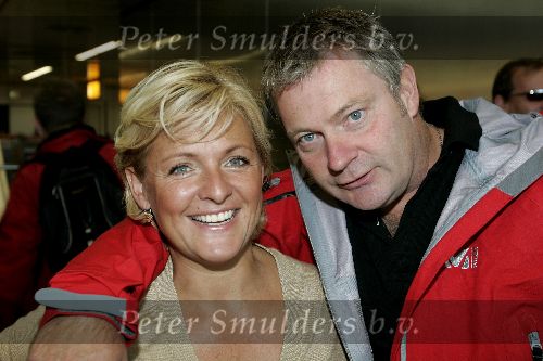 Schiphol 19 september 2005
Caroline Tensen vertrekt naar kilimajaro met Titus Kramer.