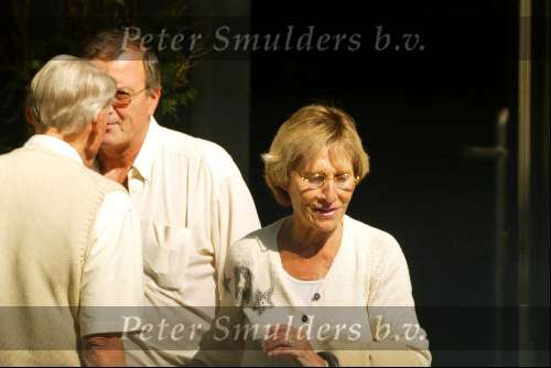 Amsterdam 17 september 2003
Rinus Michels met zijn vrouw Wil Michels op Cornelis Schuytstraat