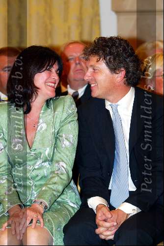 Amsterdam 9 september 2003
Modeshow Frans Molenaar in het Amstel hotel
Robert ten Brink met vrouw