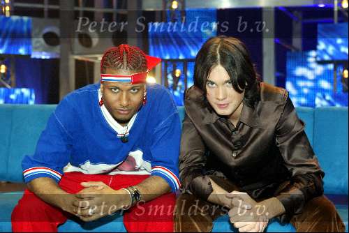 Hilversum 3 april 2004
Finale Idols in studio 22.
Boris Idols met JK idols