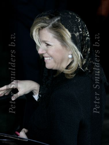 Haarlem 9 april 2005
Maxima en Prins Willem Alexander bij herdenkingsdienst voor de Paus in  Haarlem.
Peter Smulders bv