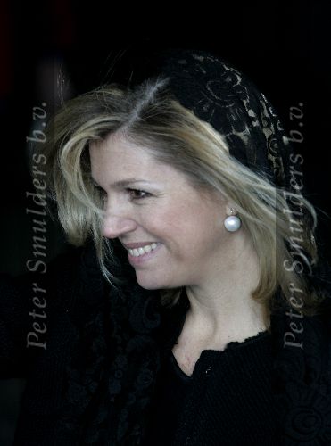 Haarlem 9 april 2005
Maxima en Prins Willem Alexander bij herdenkingsdienst voor de Paus in  Haarlem.
Peter Smulders bv