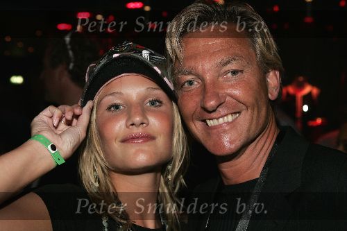 Rotterdam 7 augustus 2005
Monaco aan de maas feestje in de Jackie\'s.
Laurens Klawer met dochter
Peter Smulders bv