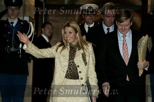 Amsterdam 1 november 2004
Prins Claus prijzen in het paleis op de dam.
Prinses Maxima en Prins Willem Alexander met oranje bandje
Peter Smulders bv