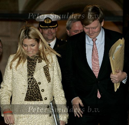 Amsterdam 1 november 2004
Prins Claus prijzen in het paleis op de dam.
Prinses Maxima en Prins Willem Alexander met oranje bandje
Peter Smulders bv