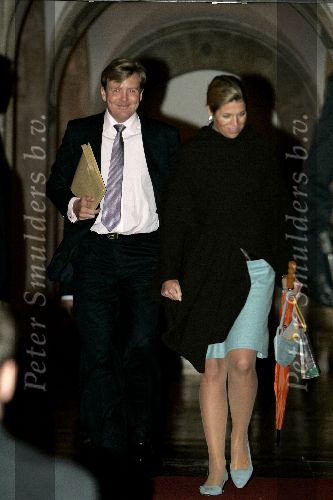 Amsterdam 11 januari 2005
Nieuwjaarsborrel Koningin Baetrix in Paleis op de dam.
Prinses Maxima en Prins Willem Alexander
Peter Smulders bv
