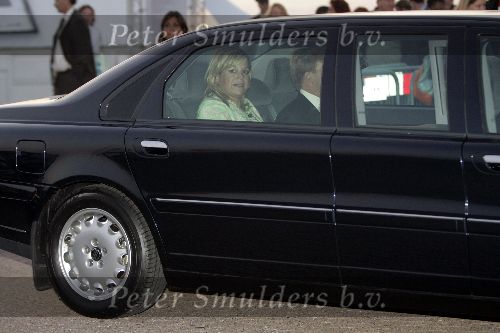 Scheveningen 9 juni 2005
Maxima  zwanger en Prins Willem Alexander bij strandtent Wij.
Feestje van Wapem. In volvo limousine
Peter Smulders bv