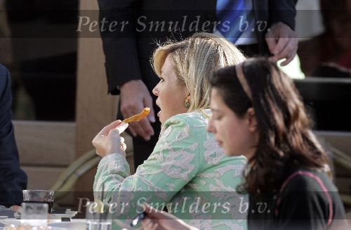 Scheveningen 9 juni 2005
Maxima  zwanger en Prins Willem Alexander bij strandtent Wij.
Feestje van Wapem.  
Peter Smulders bv