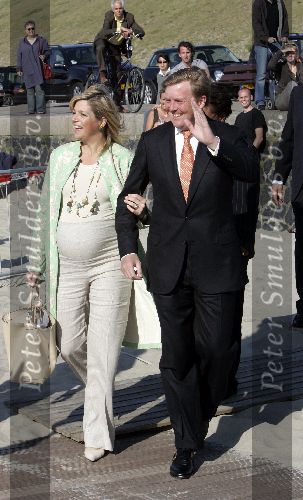 Scheveningen 9 juni 2005
Maxima  zwanger en Prins Willem Alexander bij strandtent Wij.
Feestje van Wapem.   
Peter Smulders bv